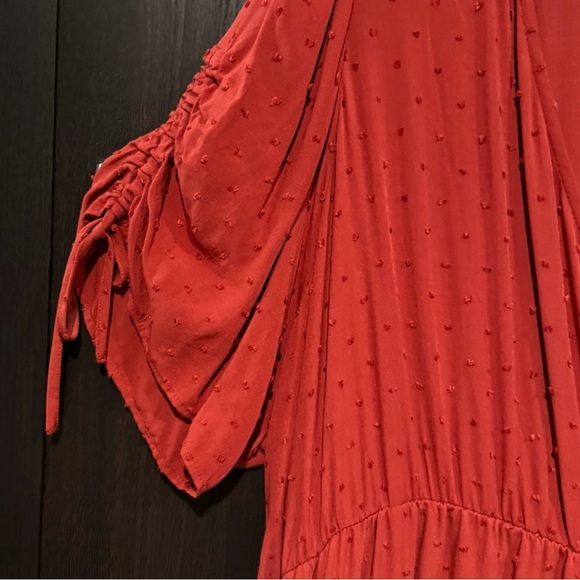 Torrid Midi Swiss Surplice Dress Size 4X Spice Color New - Picture 9 of 15